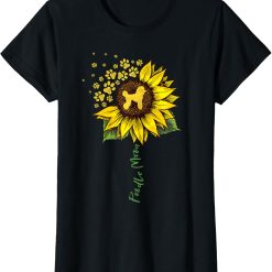 Poodle Dog Mom Life Sunflower Messy Bun Mother's Day Dog Mom T-Shirt